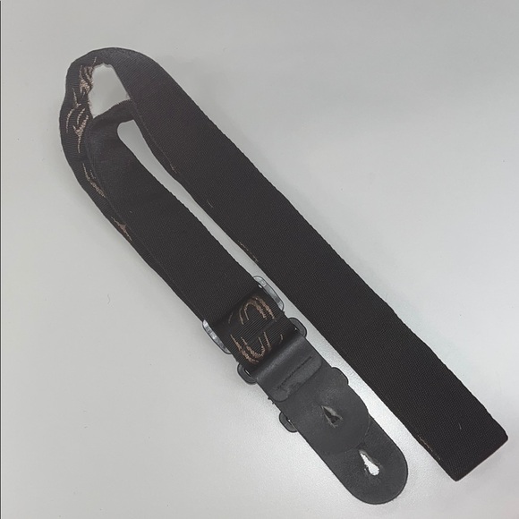 Planet Waves Black and Brown guitar strap / preowned adjustable sizing - Picture 5 of 7